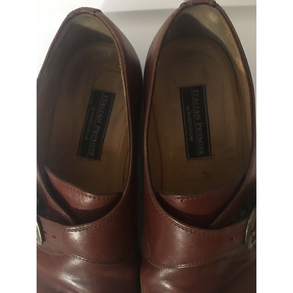ITALIAN PREMIER Nordstrom Brown Men’s Sz 9 1/2‎ D Monk Strap Leather Dress Shoes main image 5